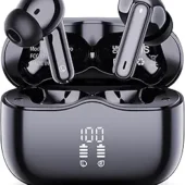 Wireless Earbuds, Bluetooth 5.4 Headphones in Ear with 4 ENC Noise Cancelling Mic, New Wireless Earphones HiFi Stereo Deep Bass 40H Playtime, In-Ear Bluetooth Earbuds LED Display IP7 Waterproof, USB-C